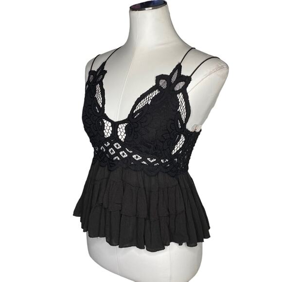 Free People Black Adella Cami size XS NWT - Picture 5 of 11